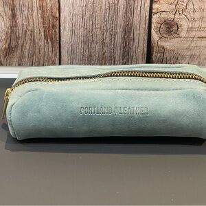 Portland Leather Goods Ball Park pouch in Aqua